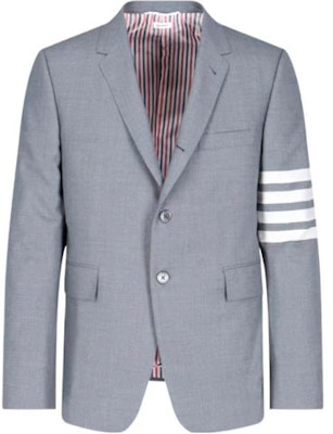 THOM BROWNE 灰色羊毛西裝外套四條紋 - 秋季系列 MJC001A-06146-035 Buy THOM BROWNE 灰色羊毛西裝外套四條紋 - 秋季系列 MJC001A-06146-035