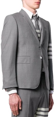 THOM BROWNE 灰色羊毛西裝外套四條紋 - 秋季系列 MJC001A-06146-035 Details for THOM BROWNE 灰色羊毛西裝外套四條紋 - 秋季系列 MJC001A-06146-035