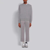 Lookbook 톰 브라운 헤더 그레이 스웻셔츠 포 스트라이프 디테일 MJT255A-06931-035