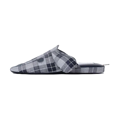 Thom Browne Hector Slippers 'Grey Black Shearling'