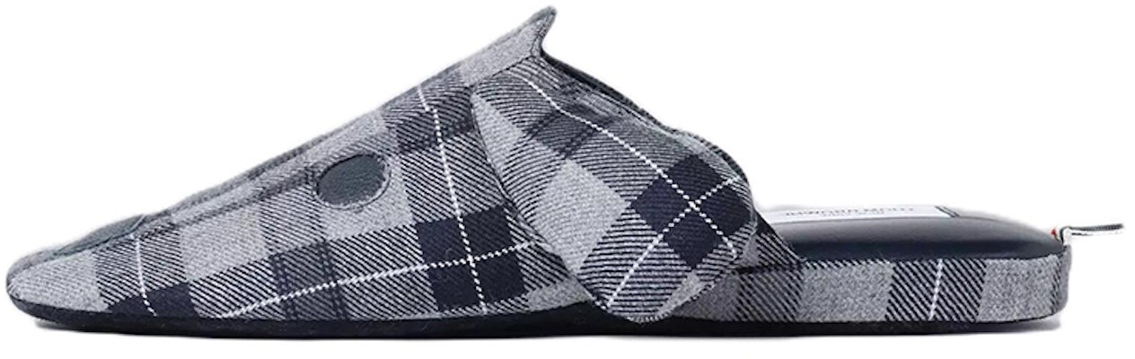 Thom Browne Hector Slippers 'Grey Black Shearling' MFL052A08155 Buy Thom Browne Hector Slippers 'Grey Black Shearling' MFL052A08155