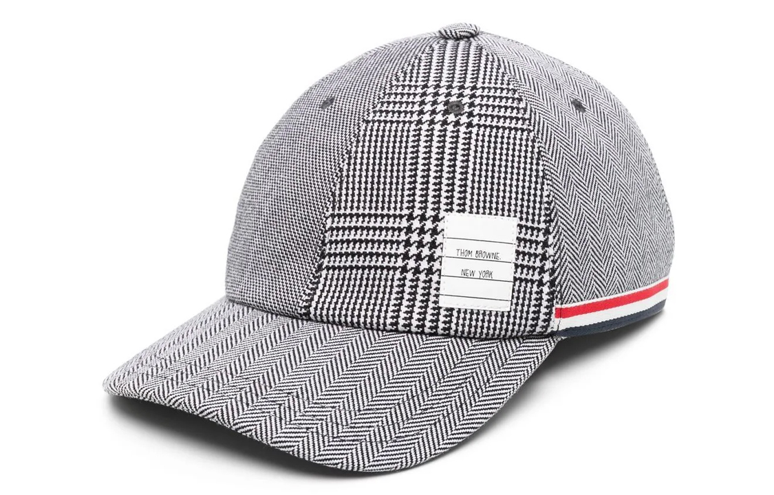 Order THOM BROWNE 人字紋針織帽 黑/白 MHC328FF0338980
