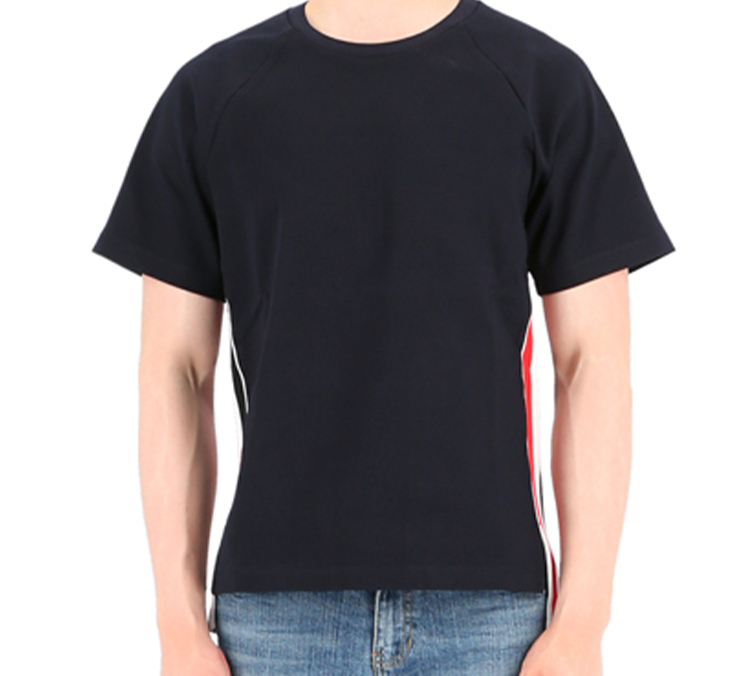 Purchase 汤姆布朗 条纹拼接棉质T恤 - 藏青色 MJS114A-06168-415