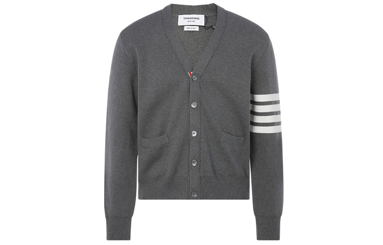 Thom Browne Ivy Boy Gray Striped Cotton Knit Cardigan Men’s Sweater MKC171A-00219-035 圖 2