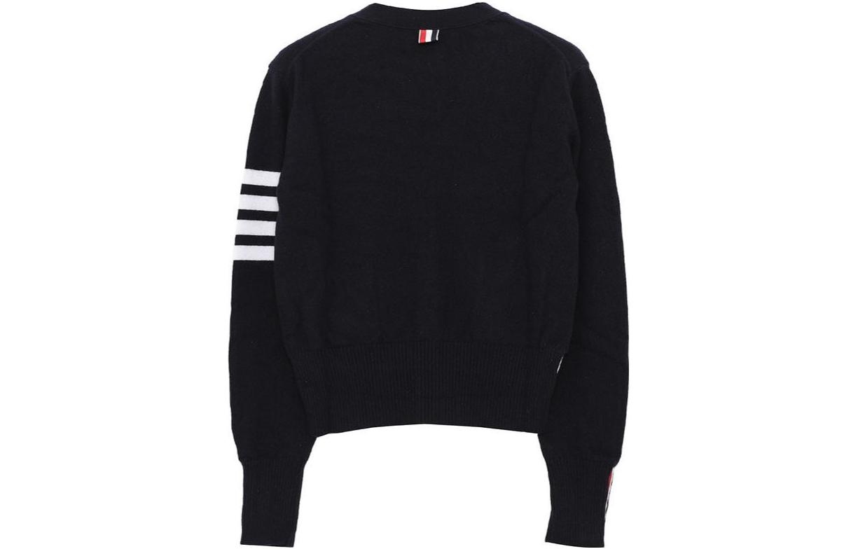 Lookbook Thom Browne 童裝 黑色羊絨針織襯衫 純色休閒款 KKC03A-07130-415