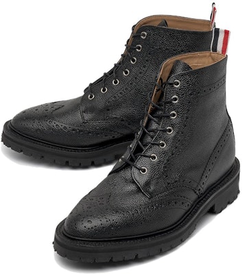 톰브라운 블랙 캐주얼 레더 부츠 (Tom Browne Black Casual Leather Boots) MFB192A06257001 Shop 톰브라운 블랙 캐주얼 레더 부츠 (Tom Browne Black Casual Leather Boots) MFB192A06257001