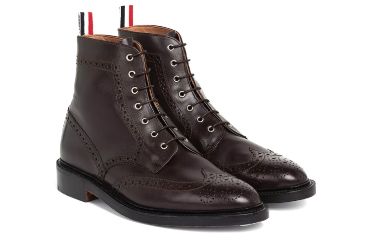 Lookbook Bota de Cuero Thom Browne 'Moda Marrón' MFB204A06549210