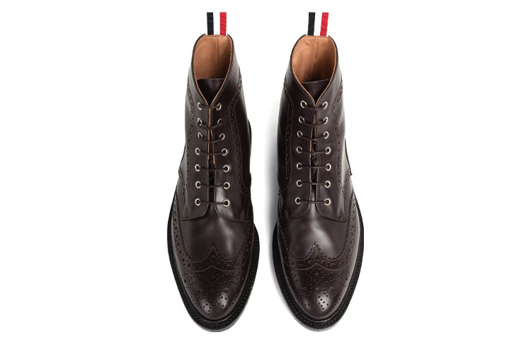 Shop Bota de Cuero Thom Browne 'Moda Marrón' MFB204A06549210