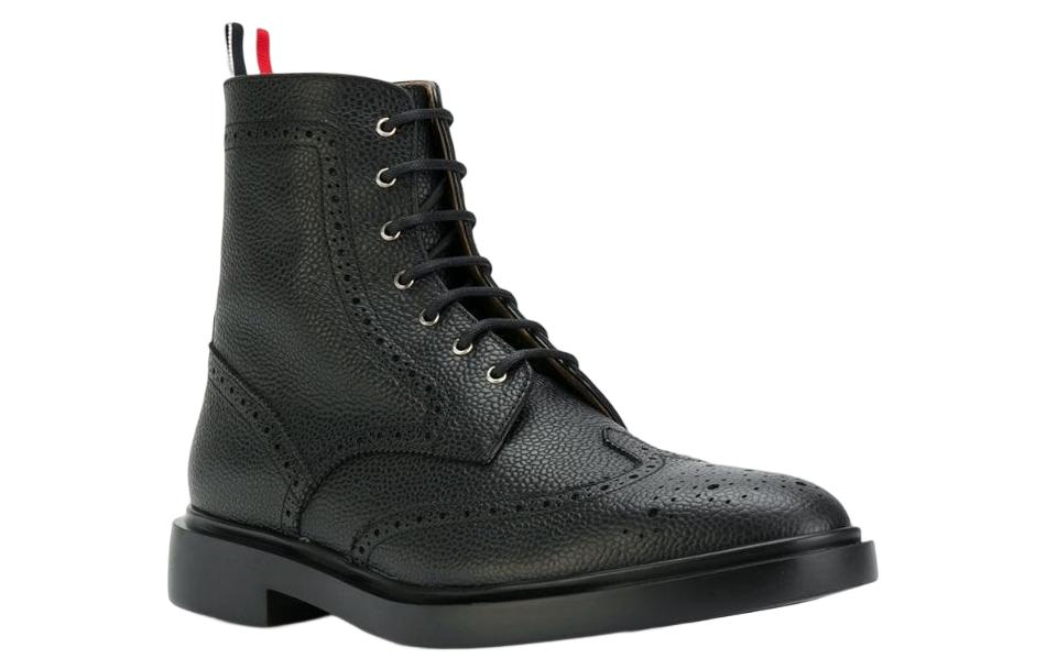 Order Botas de Cuero Thom Browne 'Correa de Moda Negra' MFR016M00198001