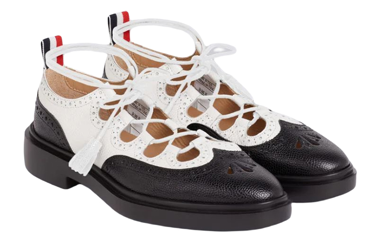 Thom Browne Leather Brogue 'Black White' 圖 2