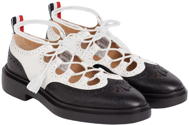 Thom Browne Kulit Brogue 'Hitam Putih' MFD196A06257001 Order Thom Browne Kulit Brogue 'Hitam Putih' MFD196A06257001