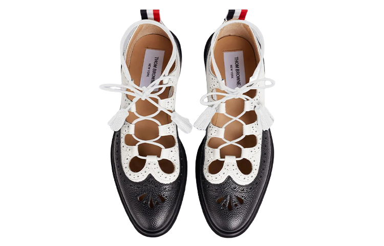 Thom Browne Leather Brogue 'Black White' 圖 3