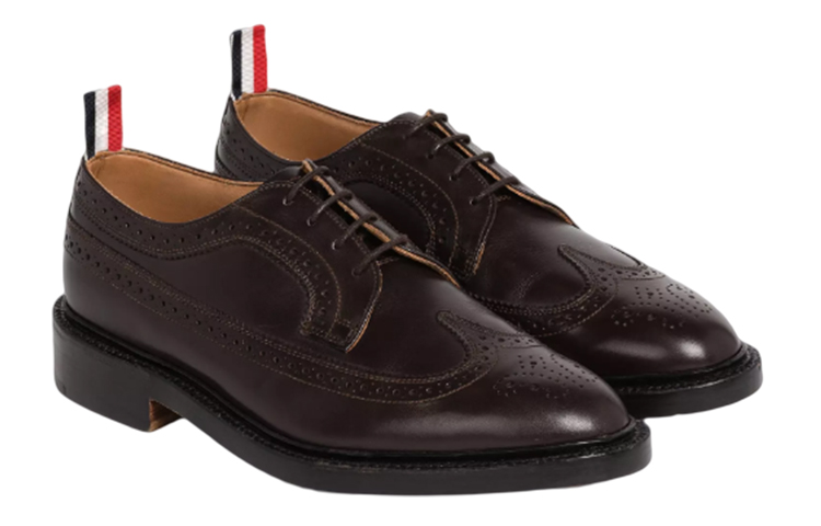 Thom Browne Leather Brogue Lace-Up Loafers 'Brown' 圖 3