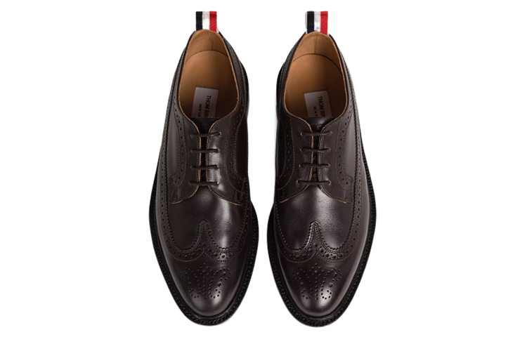 Thom Browne Leather Brogue Lace-Up Loafers 'Brown' 圖 4