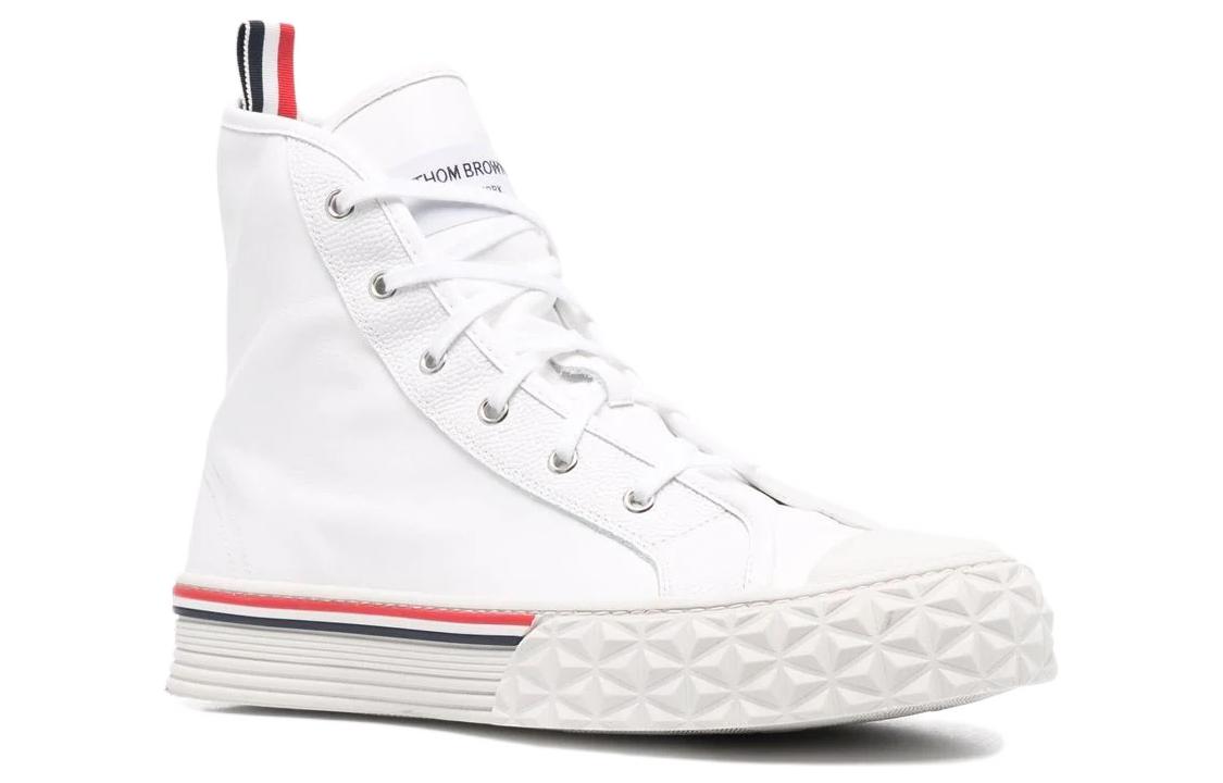 Order Thom Browne Kasut Kulit Tinggi 'White Fashion' MFD243E05584