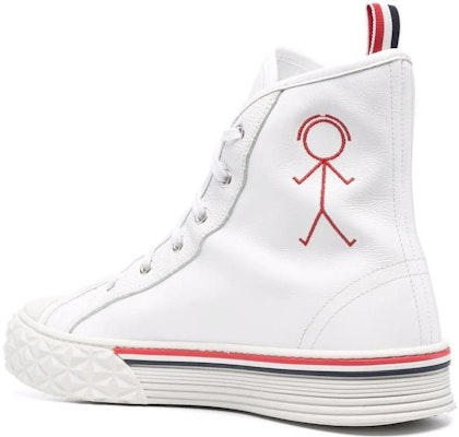 톰 브라운 화이트 레더 하이탑 (Tom Browne White Leather High-top) MFD243E05584 Shop 톰 브라운 화이트 레더 하이탑 (Tom Browne White Leather High-top) MFD243E05584