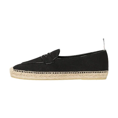 Thom Browne Leather Loafer 'Black Grosgrain'