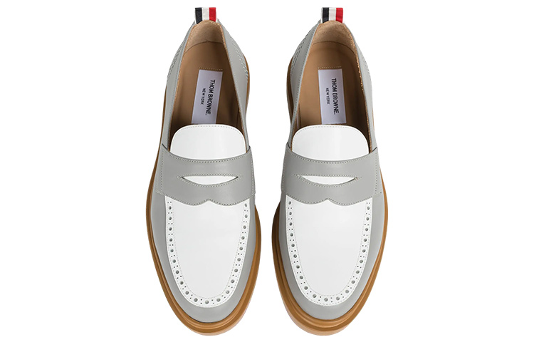Lookbook Thom Browne 灰色 洛可可 皮革乐福鞋 MFL090B05584133