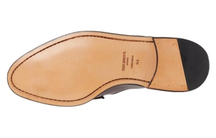 Thom Browne Leather Low-Top 'Burgundy' 圖 4