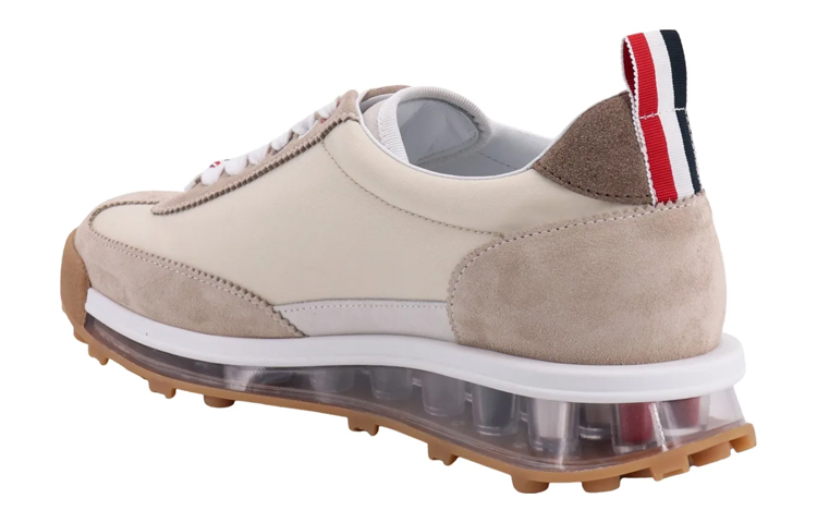 Lookbook トムブラウン レザーローカットスニーカー (ベージュ) MFD261A07989215