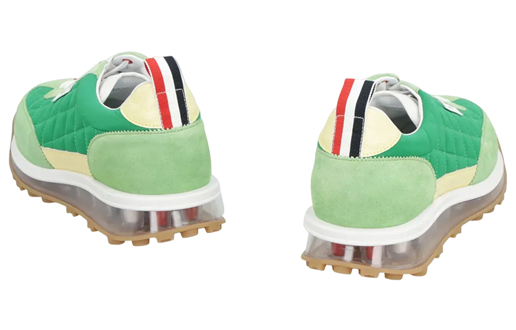 Lookbook THOM BROWNE 皮革 系帶 低筒 運動休閒鞋 男款 綠色