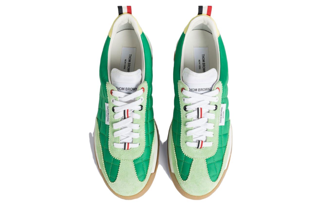 Purchase THOM BROWNE 皮革 系帶 低筒 運動休閒鞋 男款 綠色