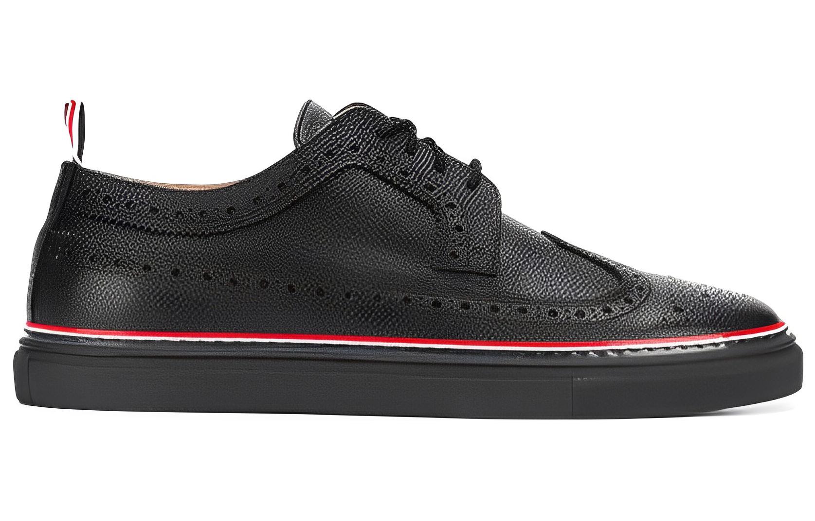 Thom Browne Leather Low Top 'Black' 圖 2