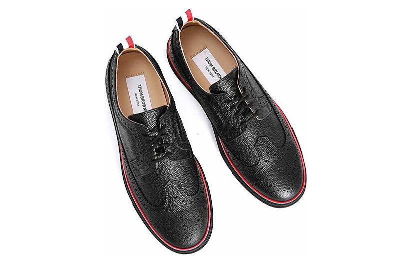 Thom Browne Leather Low Top 'Black' 圖 3