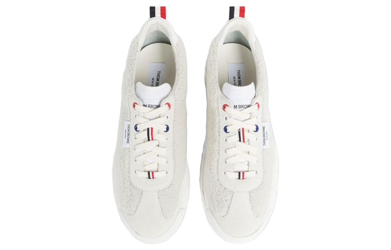 Lookbook トムブラウン レザー ローカット ホワイト MFD239AL0010100