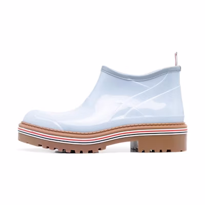 Thom Browne Leather Slip-On Round-Toe Boot 'Blue Fashion'