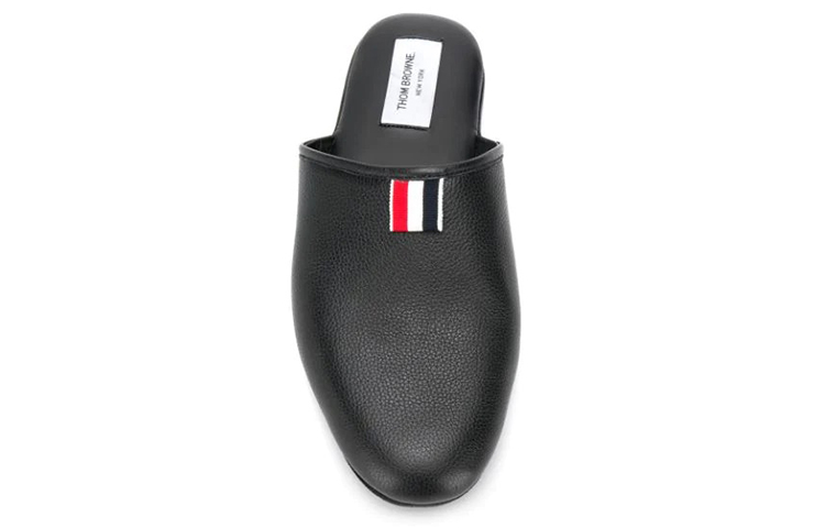 Lookbook Thom Browne Sandal Kulit 'Simplistik Hitam' MFL053A00198001