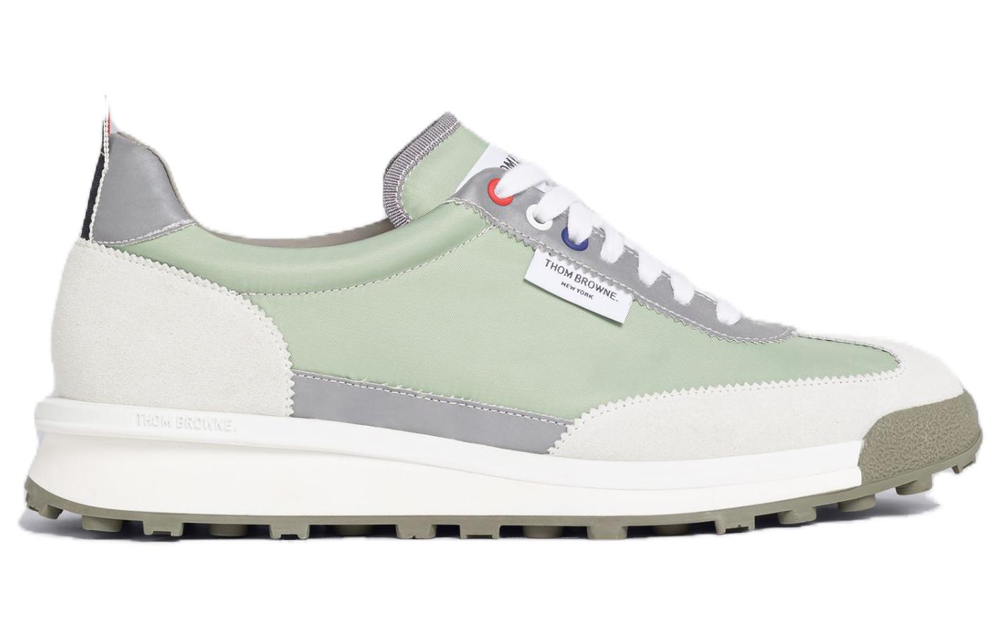 Thom Browne Leather Sneaker 'White Green' 圖 2