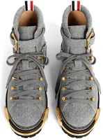 Lookbook Thom Browne Sepatu Boots Kulit Stripe Martin 'Abu-abu' MFB150A07548035