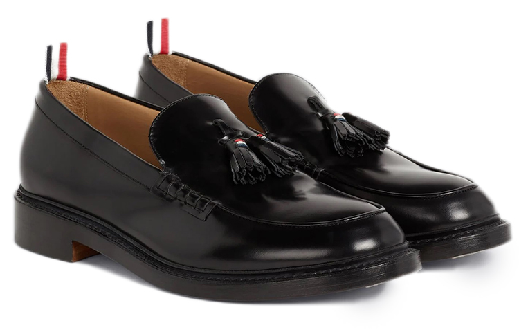 Order Thom Browne Leather Tassel Loafers 'Black' MFL069B07524001