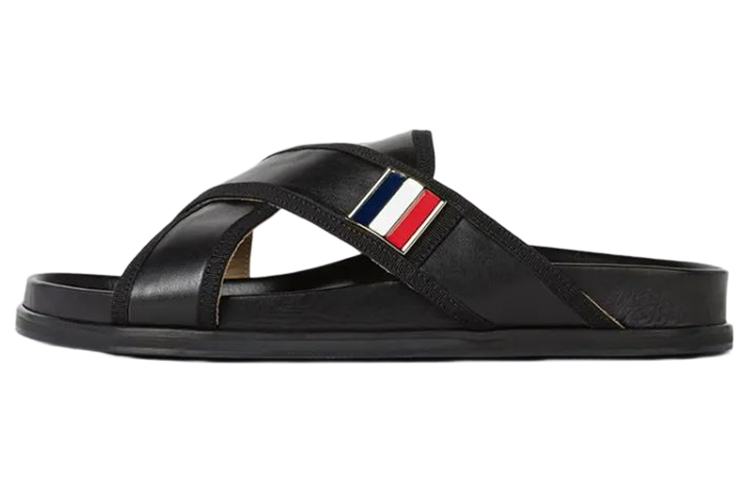 Buy Sandal Selop Kulit Thom Browne Jari Kaki 'Hitam' MFL093A05584001