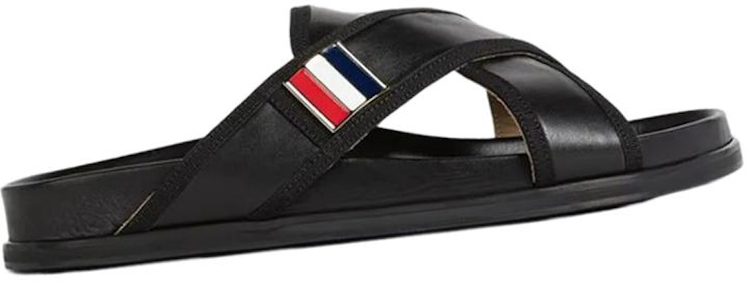 톰브라운 블랙 레더 토링 슬라이드 샌들 MFL093A05584001 Order 톰브라운 블랙 레더 토링 슬라이드 샌들 MFL093A05584001
