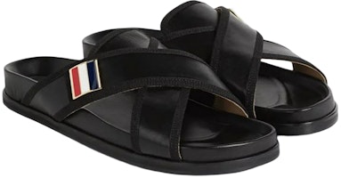 THOM BROWNE 小牛皮 露趾套穿 時尚涼拖 男款 黑色 Lookbook THOM BROWNE 小牛皮 露趾套穿 時尚涼拖 男款 黑色