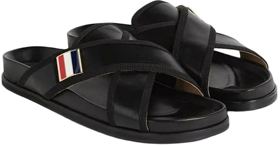 汤姆·布朗 黑色皮革趾环拖鞋 MFL093A05584001 Lookbook 汤姆·布朗 黑色皮革趾环拖鞋 MFL093A05584001