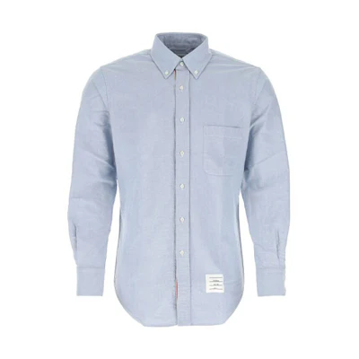 THOM BROWNE Light Blue Long Sleeve Cotton Shirt Spring/Fall MWL010E-06177-480
