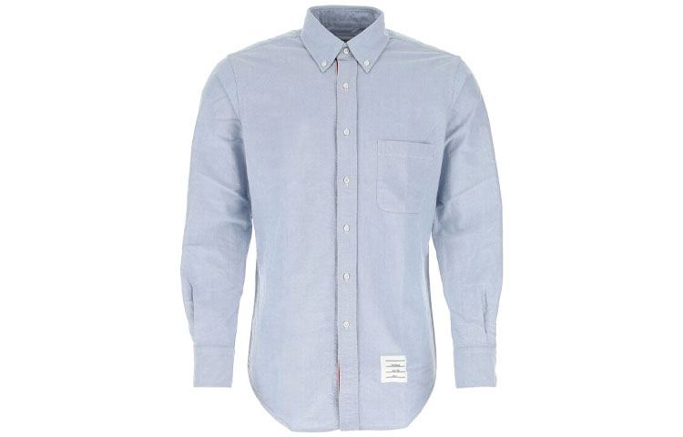 Order THOM BROWNE 淺藍色長袖棉質襯衫 春秋款 MWL010E-06177-480