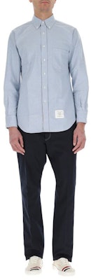 THOM BROWNE 淺藍色長袖棉質襯衫 春秋款 MWL010E-06177-480 Shop THOM BROWNE 淺藍色長袖棉質襯衫 春秋款 MWL010E-06177-480