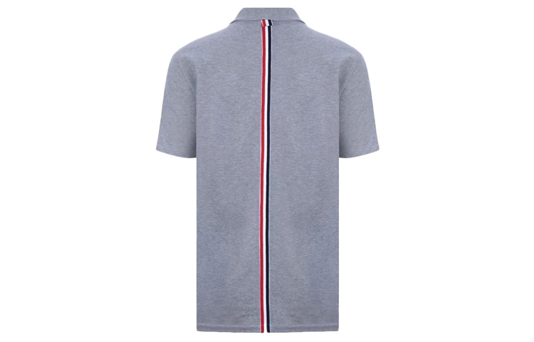 Lookbook トムブラウン ライトグレー ポロシャツ 中央ストライプ デザイン MJP042A-00050-055