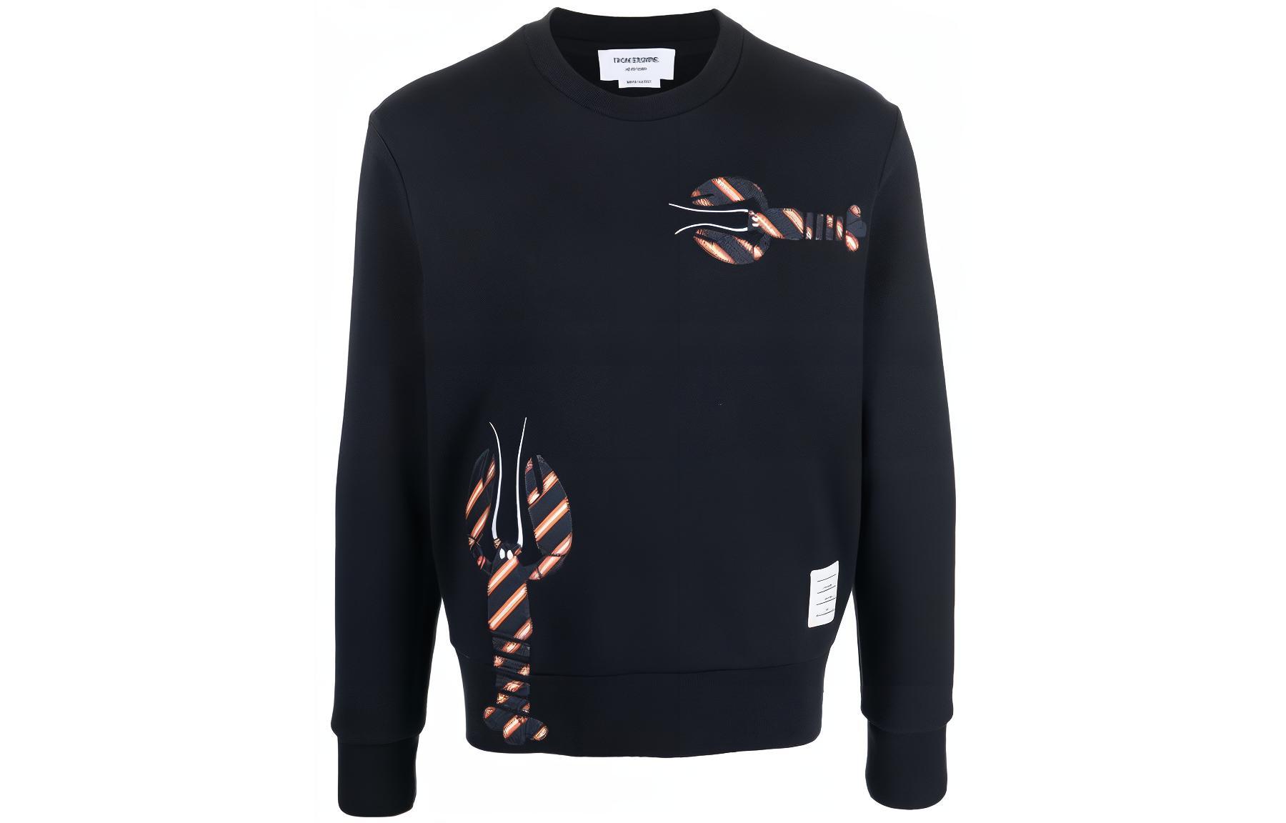 Thom Browne Lobster Embroidery Crewneck Sweatshirt Navy Blue MJT350E-03377-415