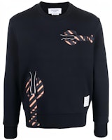 Thom Browne Lobster Embroidery Crewneck Sweatshirt Navy Blue MJT350E-03377-415 Thom Browne Lobster Embroidery Crewneck Sweatshirt Navy Blue MJT350E-03377-415