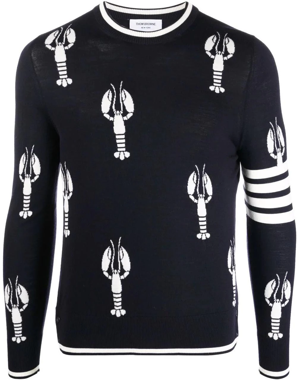 thom-browne-lobster-pattern-crewneck-wool-sweater-fw-22-blue-mka-417-a-y1014-415
