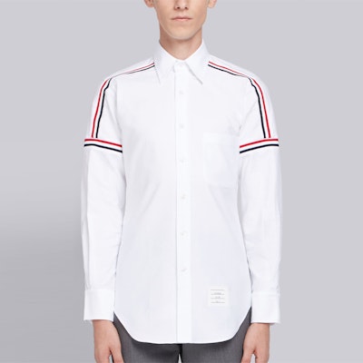 Thom Browne Polo Lengan Panjang Putih Pria Musim Semi/Gugur Back to School MWL270A-00139-100 Purchase Thom Browne Polo Lengan Panjang Putih Pria Musim Semi/Gugur Back to School MWL270A-00139-100