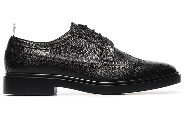 Order Thom Browne 长翼雕花皮鞋 '鹅卵石黑' MFD002H00198001