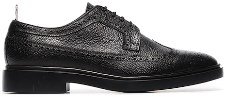 THOM BROWNE 鹅卵石紋長翼布洛克皮鞋 黑色 Order THOM BROWNE 鹅卵石紋長翼布洛克皮鞋 黑色