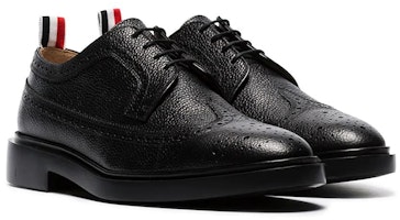 THOM BROWNE 鹅卵石紋長翼布洛克皮鞋 黑色 Lookbook THOM BROWNE 鹅卵石紋長翼布洛克皮鞋 黑色