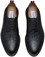 THOM BROWNE 鹅卵石紋長翼布洛克皮鞋 黑色 Purchase THOM BROWNE 鹅卵石紋長翼布洛克皮鞋 黑色